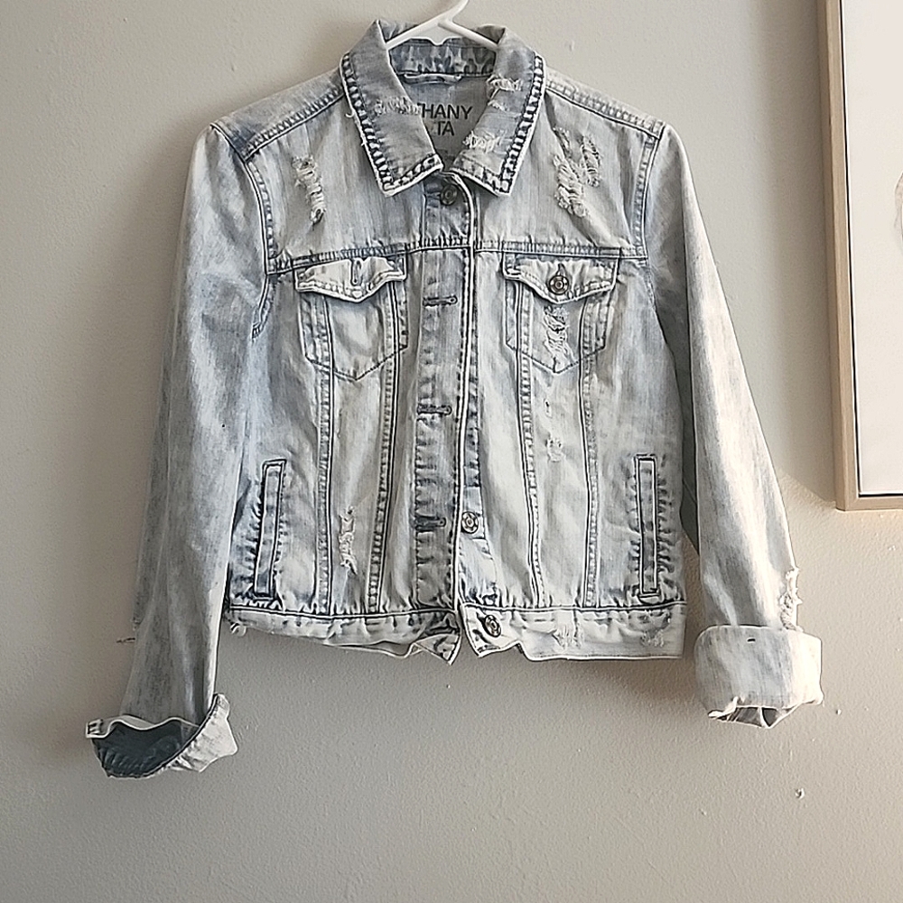 Bethany Mota Distressed Jean Jacket